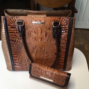 Brahmin Joan tote with matching checkbook wallet